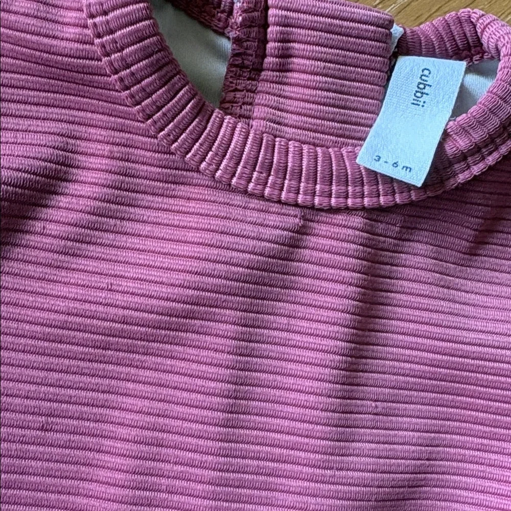 Cubbii  ribbed baby long sleeve swimsuit